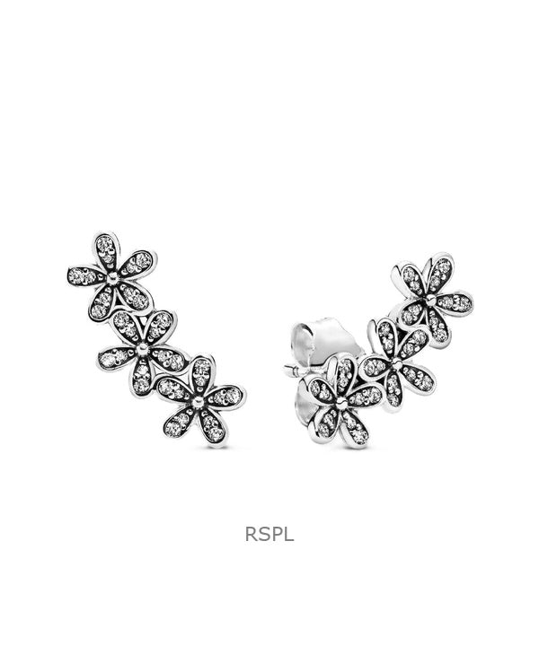 Boucles d'oreilles à tige Pandora Daisy Flower avec oxyde de zirconium transparent P-290744CZ pour femme