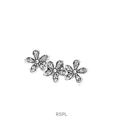 Boucles d'oreilles à tige Pandora Daisy Flower avec oxyde de zirconium transparent P-290744CZ pour femme