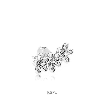 Boucles d'oreilles à tige Pandora Daisy Flower avec oxyde de zirconium transparent P-290744CZ pour femme