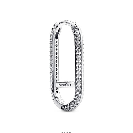 Boucle d'oreille Pandora Me Extended Pave Link avec zircone cubique transparente P-292796C01 pour femme