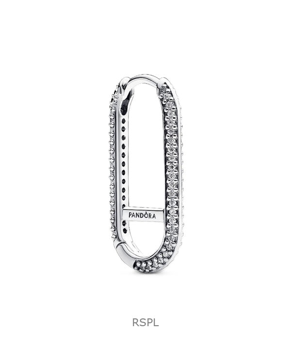 Boucle d'oreille Pandora Me Extended Pave Link avec zircone cubique transparente P-292796C01 pour femme