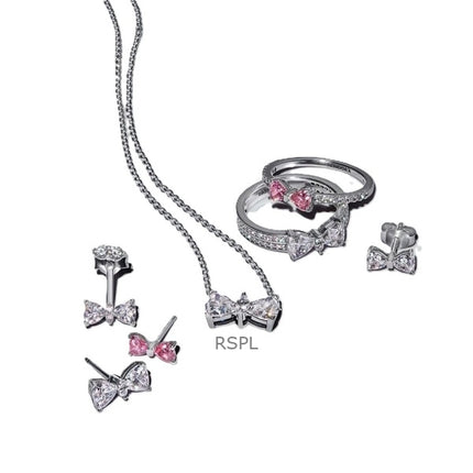 Boucles d'oreilles à tige Pandora en forme de nœud scintillant avec oxyde de zirconium transparent P-293506C01 pour femme