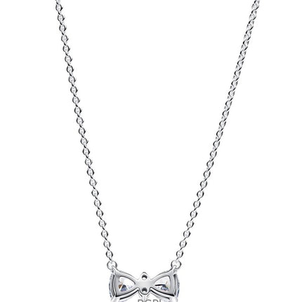 Collier Pandora avec nœud scintillant et oxyde de zirconium transparent P-393509C01-45 pour femme