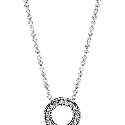 Collier avec pendentif en forme de cercle avec logo Pandora 397436CZ-45 pour femme
