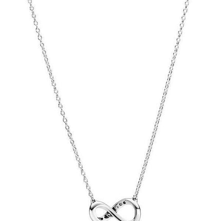 Collier Pandora Moments Infinity en argent sterling avec zircone cubique transparente 398821C01-50 pour femme