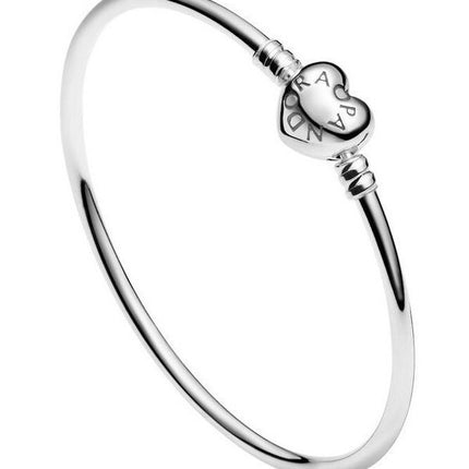 Bracelet jonc à fermoir en cœur Pandora Moments 596268-17 pour femme