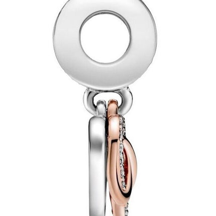 Charm pendant Pandora en forme de cœur infini scintillant avec zircone cubique transparente 788878C01 pour femme
