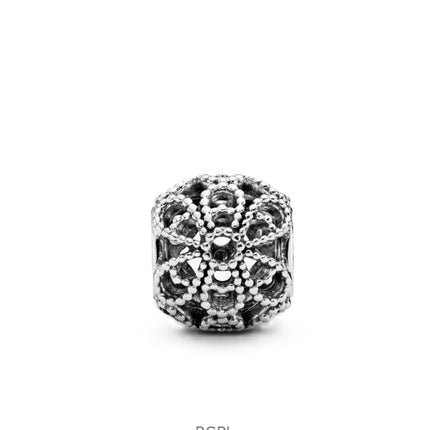 Charm Pandora Fleur Ajourée avec Perles Transparentes P-791282 pour Femme
