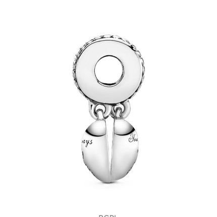 Pandora Cœurs Mère et Fille avec émail rose et oxyde de zirconium transparent P-792072EN40 pour femme
