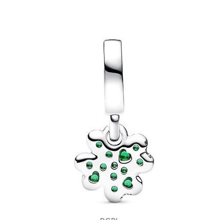Charm pendant Pandora Moments Trèfle à quatre feuilles avec cristaux verts P-792751C01 pour femme