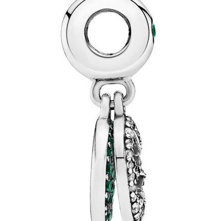 Charm pendentif trèfle à quatre feuilles porte-bonheur en argent Pandora avec zircone cubique 797906NRGMX pour femme