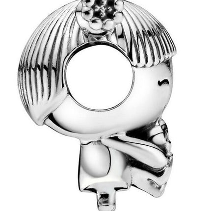 Charm Pandora Petite Fille Avec Émail Rose 798016EN160 Pour Femme