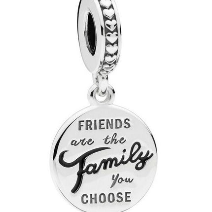 Charm pendentif Pandora Friends Are Family avec émail noir 798124EN16 pour femme