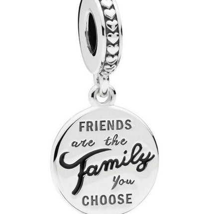 Charm pendentif Pandora Friends Are Family avec émail noir 798124EN16 pour femme