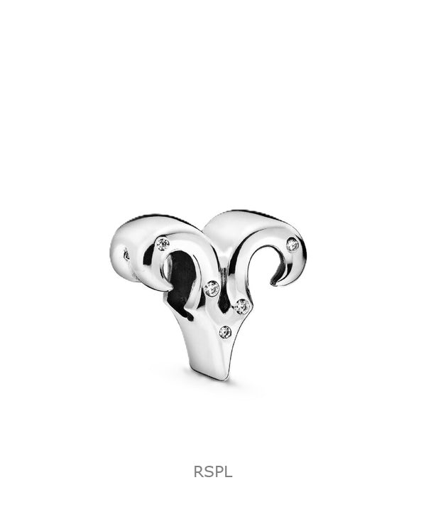 Charm Pandora scintillant signe astrologique Bélier avec zircone cubique transparente P-798416C01 pour femme