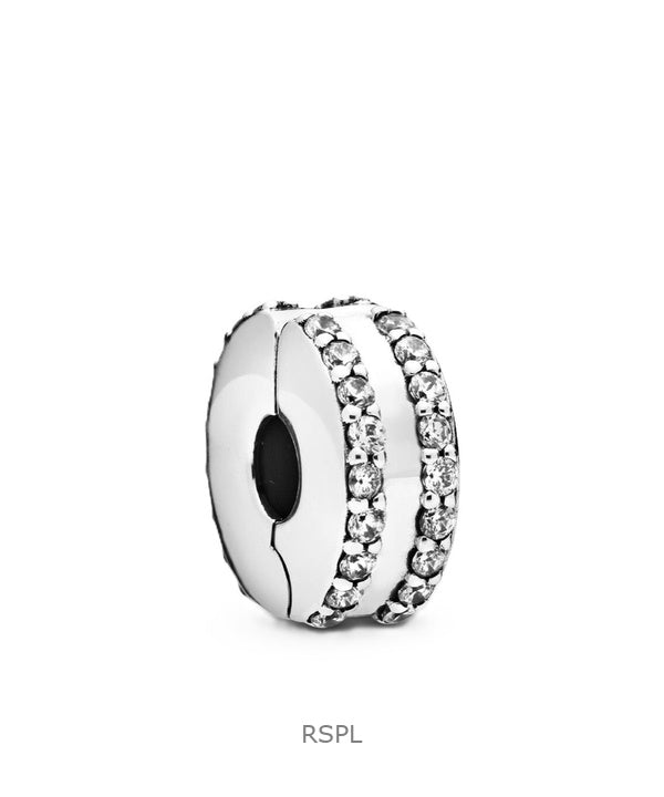 Charm Pandora en argent sterling avec oxyde de zirconium transparent P-798422C01 pour femme