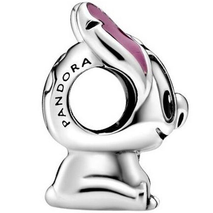 Charm Pandora Disney Lilo et Stitch en argent avec émail noir et violet 798844C01 pour femme