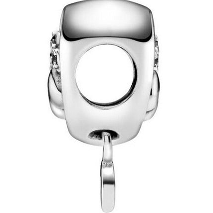 Charm Pandora scintillant en forme d&#39,empreinte de patte et de cœur avec zircone cubique transparente 798873C01 pour femme