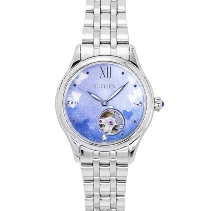 Montre Citizen PR1040-88N pour femme, édition limitée, en acier inoxydable, cadran bleu clair, automatique