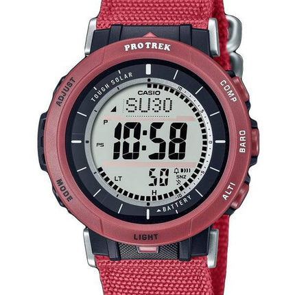 Montre pour homme Casio Pro Trek Digital cadran noir à énergie solaire PRG-30B-4 PRG30B-4 200M