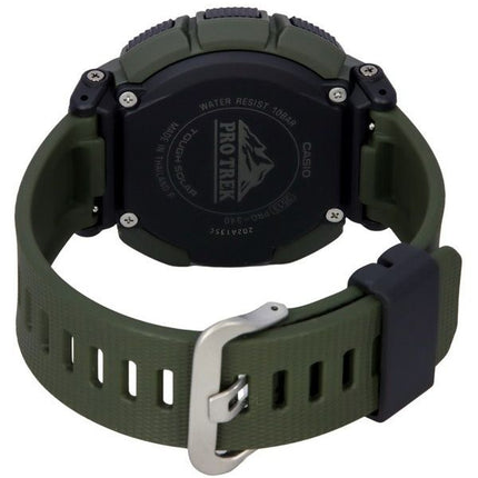 Montre pour homme Casio Pro Trek Digital Green à base de résine biologique Tough Solar PRG-340-3 100M
