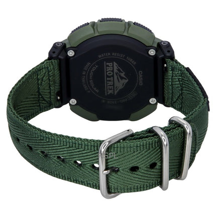 Montre Casio Pro Trek Climber Line pour homme, bracelet en tissu, numérique, solaire, PRG-340B-3, 100 m