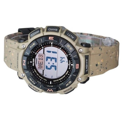 Montre pour homme Casio ProTrek Climber Line numérique bracelet en silicone beige Tough Solar PRG-340SC-5 100M