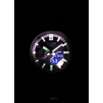 Montre analogique numérique Casio Pro Trek pour homme avec cadran vert en résine et bracelet en résine Tough Solar PRJ-B001-1 10