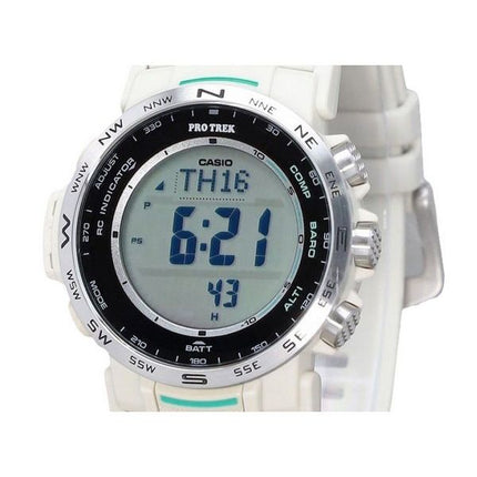 Montre pour homme Casio ProTrek Climber Line Digital White Bio Based Resin Tough Solar PRW-35-7 100M