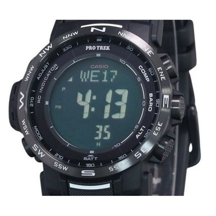 Montre pour homme Casio Pro Trek Climber Digital à bracelet en résine biosourcée Tough Solar PRW-35Y-1B 100M