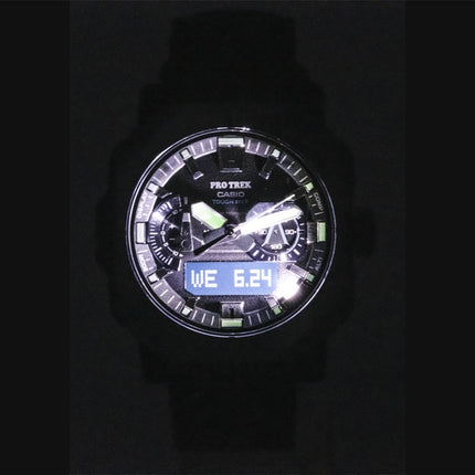 Montre homme Casio Pro Trek analogique-numérique avec connexion smartphone, cadran noir, solaire PRW-B1000B-2, étanche à 100 m