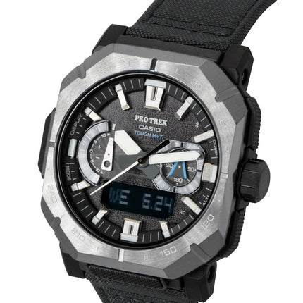 Montre homme Casio Pro Trek analogique-numérique avec connexion smartphone, cadran noir, solaire PRW-B1000B-2, étanche à 100 m