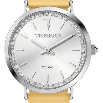 Montre Femme Trussardi T-Motif Cadran Argent Bracelet Caoutchouc Quartz R2451140503