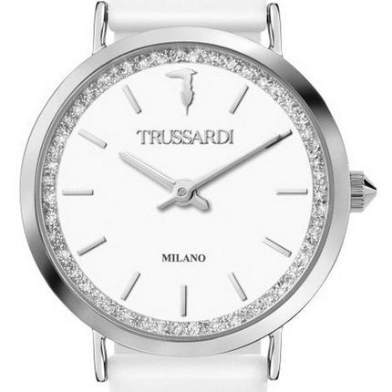 Montre Femme Trussardi T-Motif Cadran Argent Bracelet Caoutchouc Quartz R2451140504