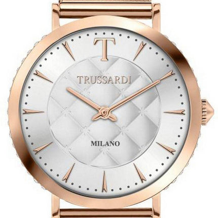 Montre Femme Trussardi T-Motif Crystal Accents Cadran Blanc Quartz R2453140503