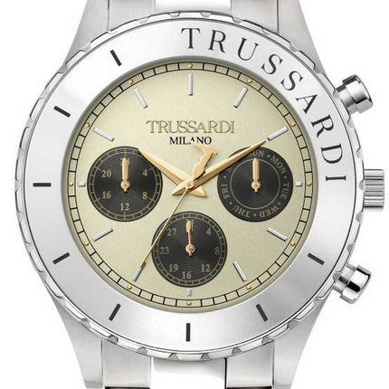 Montre Homme Trussardi T-Logo Beige Cadran Acier Inoxydable Quartz R2453143005