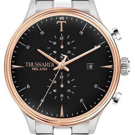 Montre Homme Trussardi T-Complicity Chronographe Cadran Noir Acier Inoxydable Quartz R2473630002