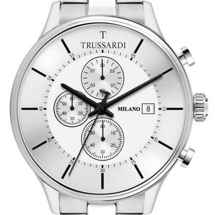 Montre homme Trussardi T-Complicity chronographe cadran argenté en acier inoxydable R2473630004