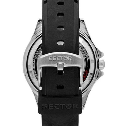 Sector 230 Automatico Bracelet en silicone Cadran noir Automatique R3221161002 100M Montre Homme