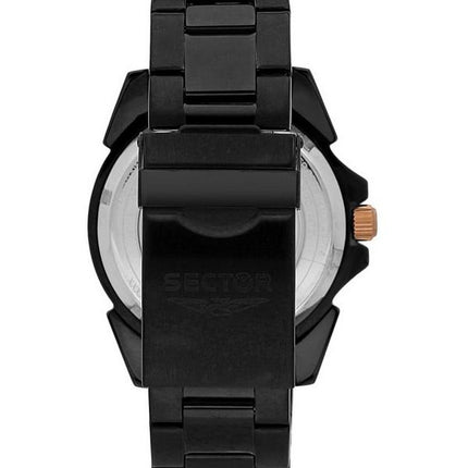 Sector 450 Automatico Acier Inoxydable Coeur Ouvert Cadran Noir Automatique R3223276002 100M Montre Homme