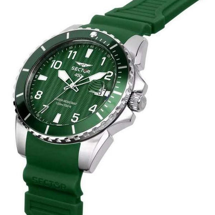Montre Homme Sector 450 Bracelet Silicone Cadran Vert Quartz R3251276004 100M