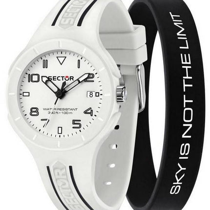 Montre pour femme Sector Speed White Matt Dial Bracelet en silicone Quartz R3251514024 100M