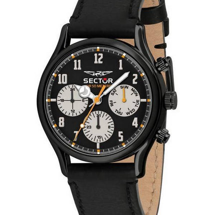 Montre pour homme Sector 660 cadran noir bracelet en cuir quartz R3251517001