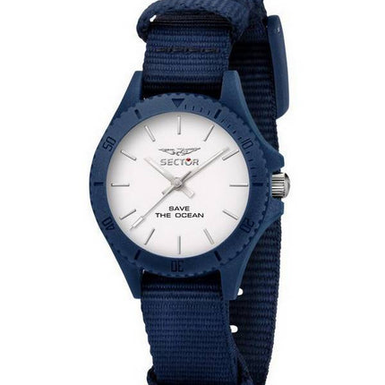 Sector Save The Ocean Cadran Blanc Recycle Pet Strap Quartz R3251539502 Montre Femme