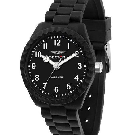 Montre pour homme Sector Diver Just Time avec bracelet en plastique et cadran noir à quartz R3251549006