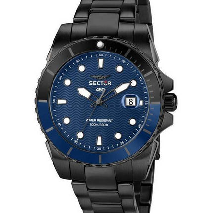 Secteur 450 Bleu Matt Dial quartz en acier inoxydable R3253276001 100M Montre Homme