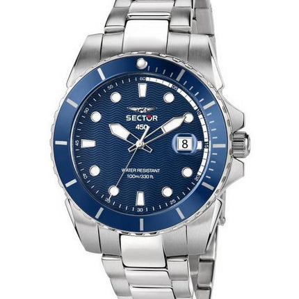 Montre homme Sector 450 Blue Matt Dial en acier inoxydable Quartz R3253276003 100M