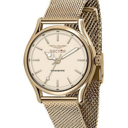 Montre pour femme Sector 660 Beige Sandblast Cadran Doré Acier Inoxydable Quartz R3253517502
