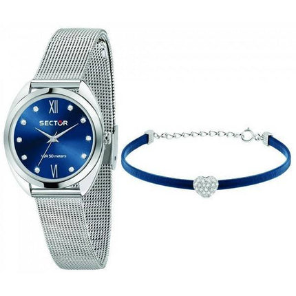 Montre pour femme Sector 955 cadran bleu en acier inoxydable à quartz R3253518506