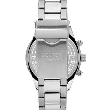 Sector 670 Dual Time Multifonction Acier Inoxydable Cadran Noir Quartz R3253540013 Montre Femme